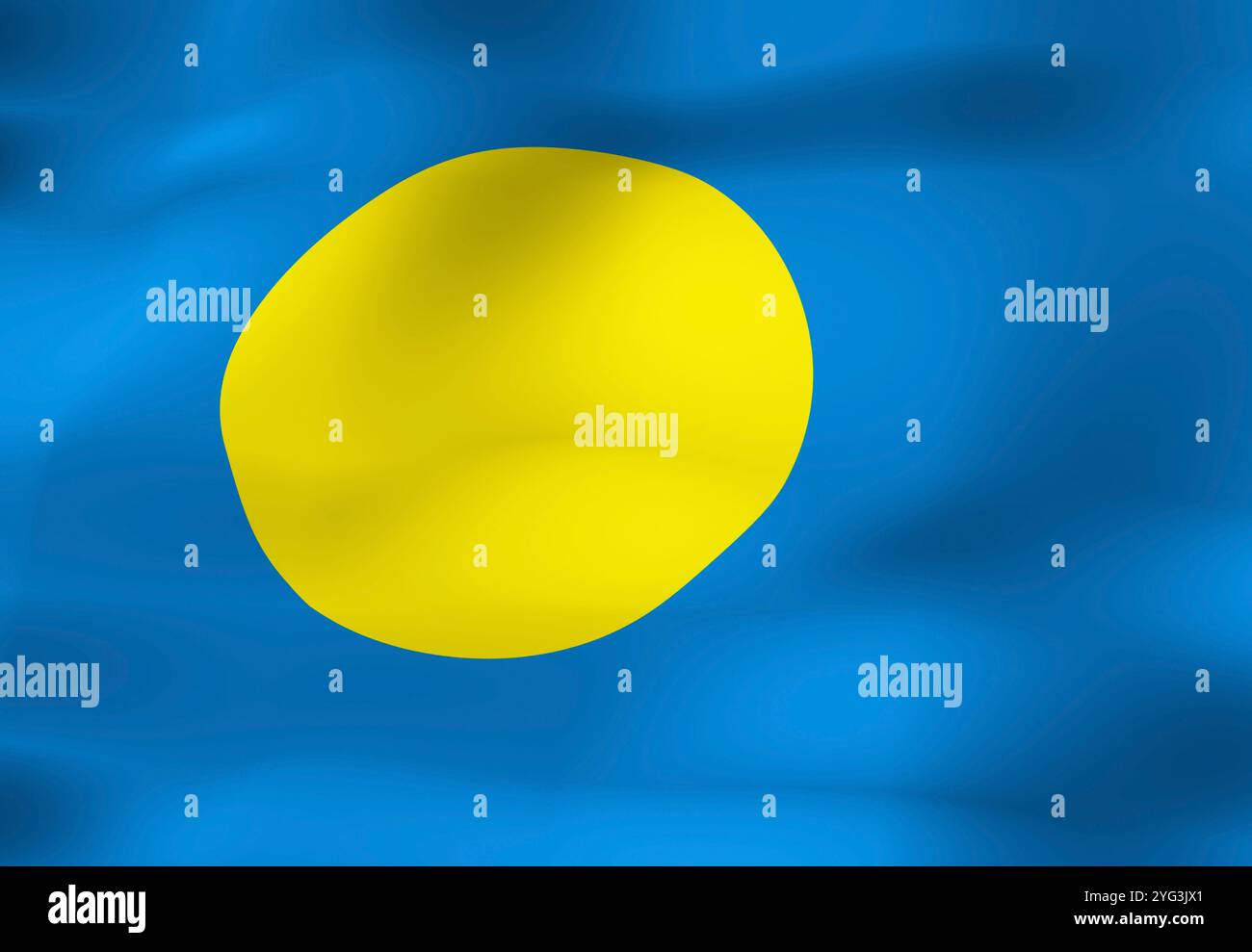 Flagge von Palau Stockfoto