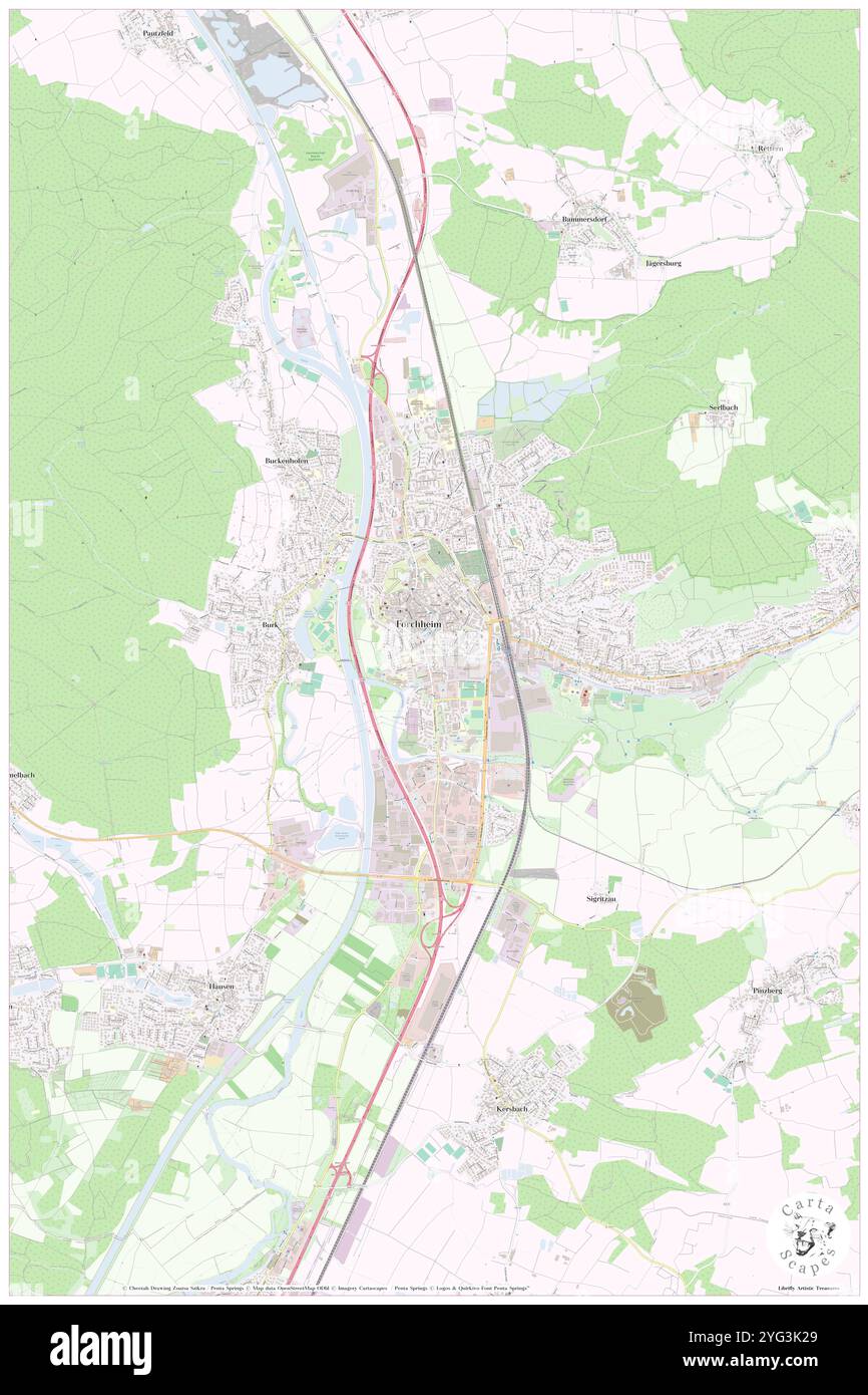 Nürnberger Tor, Oberfranken, Deutschland, Bayern, n 49 42' 59'', N 11 3' 41'', Karte, Cartascapes Map, veröffentlicht 2024. Erkunden Sie Cartascapes, eine Karte, die die vielfältigen Landschaften, Kulturen und Ökosysteme der Erde enthüllt. Reisen Sie durch Zeit und Raum und entdecken Sie die Verflechtungen der Vergangenheit, Gegenwart und Zukunft unseres Planeten. Stockfoto