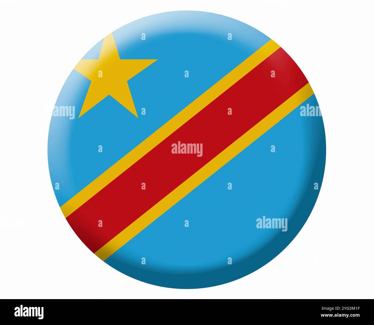 Flagge der Demokratischen Republik Kongo Stockfoto