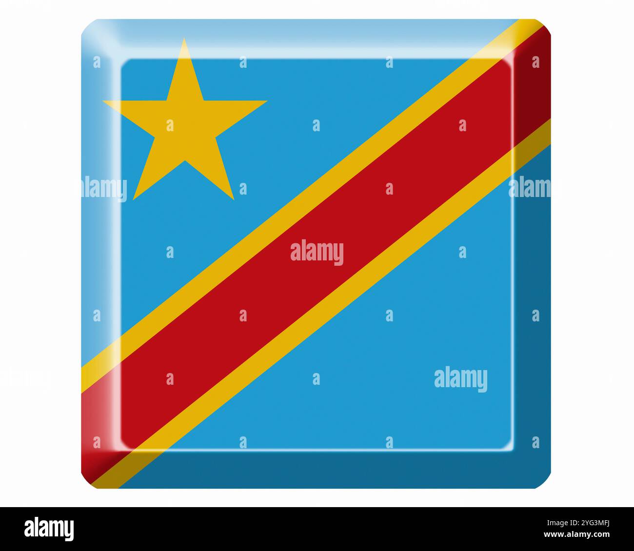 Flagge der Demokratischen Republik Kongo Stockfoto