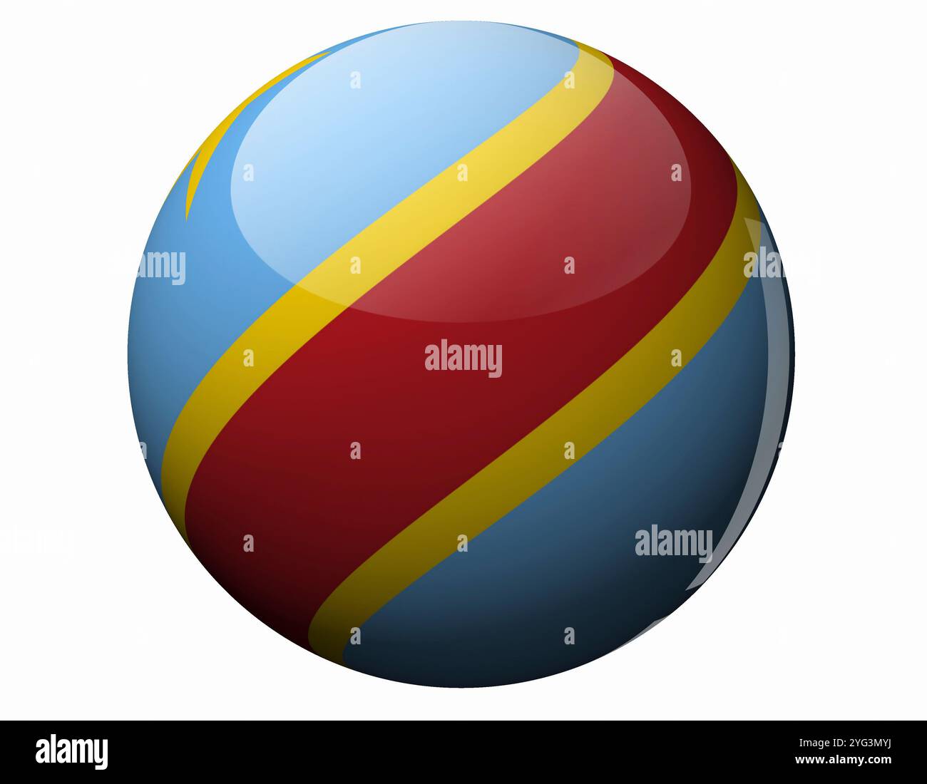 Flagge der Demokratischen Republik Kongo Stockfoto