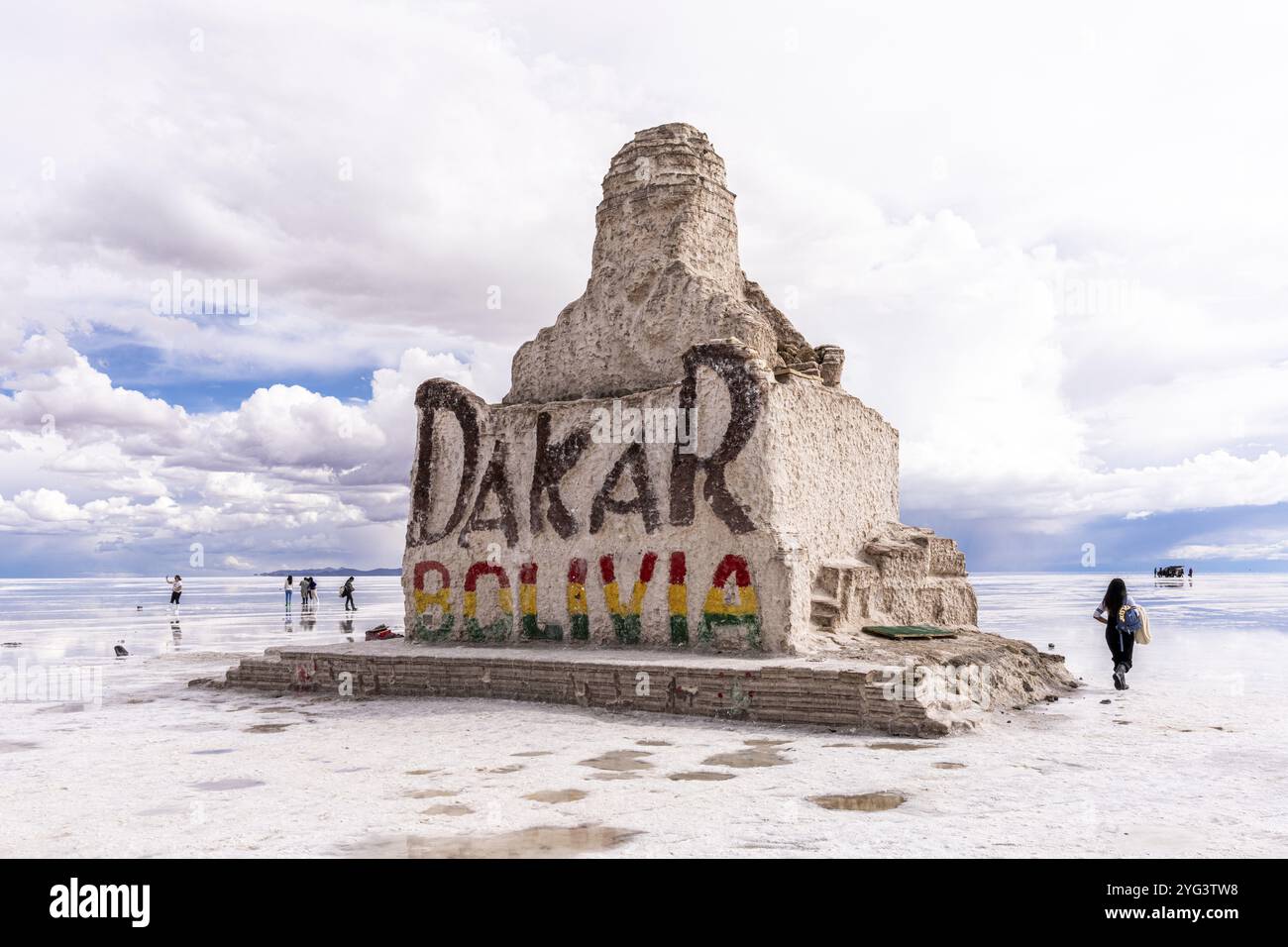 Dakar Monument, Uyuni, Bolivien, Südamerika Stockfoto