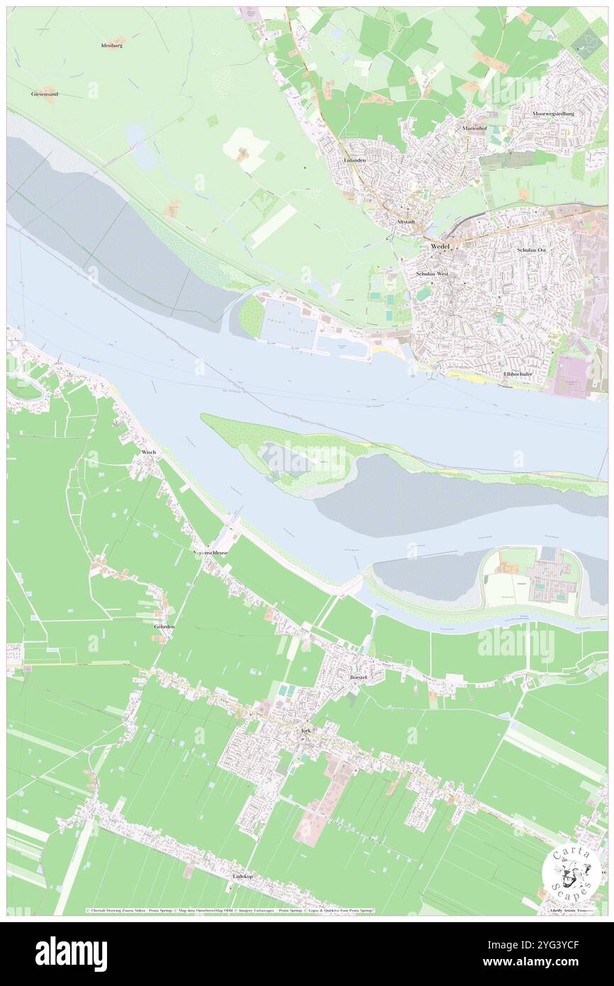 Hanskalbsand, DE, Deutschland, Niedersachsen, N 53 33' 34''', N 9 40' 53''', Karte, Cartascapes Map veröffentlicht 2024. Erkunden Sie Cartascapes, eine Karte, die die vielfältigen Landschaften, Kulturen und Ökosysteme der Erde enthüllt. Reisen Sie durch Zeit und Raum und entdecken Sie die Verflechtungen der Vergangenheit, Gegenwart und Zukunft unseres Planeten. Stockfoto