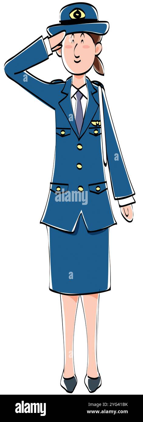 Polizist-Anrede Stockfoto