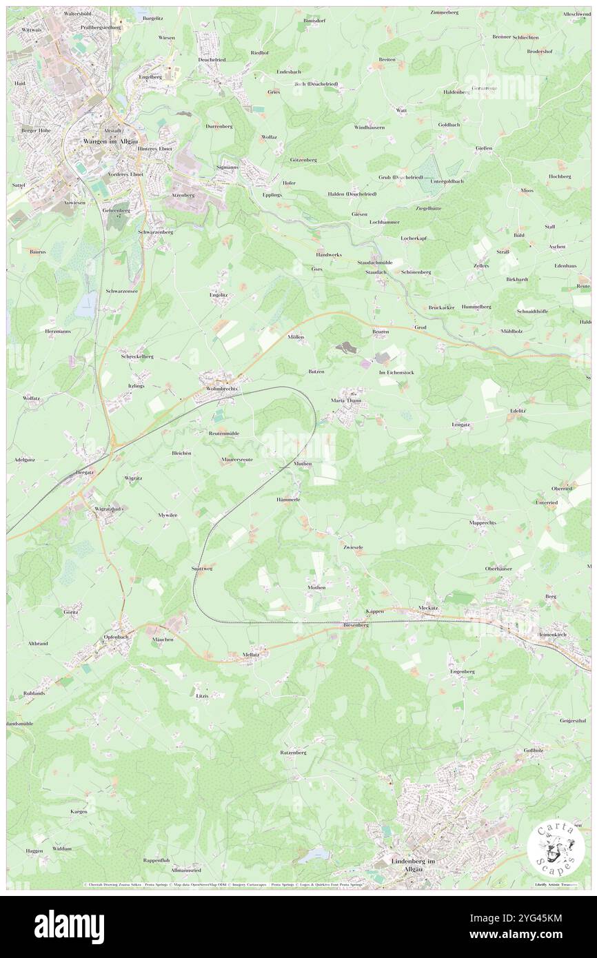 Hammerle, Schwaben, Deutschland, Bayern, n 47 38' 59''', N 9 52' 0'', Karte, Cartascapes Map, veröffentlicht 2024. Erkunden Sie Cartascapes, eine Karte, die die vielfältigen Landschaften, Kulturen und Ökosysteme der Erde enthüllt. Reisen Sie durch Zeit und Raum und entdecken Sie die Verflechtungen der Vergangenheit, Gegenwart und Zukunft unseres Planeten. Stockfoto