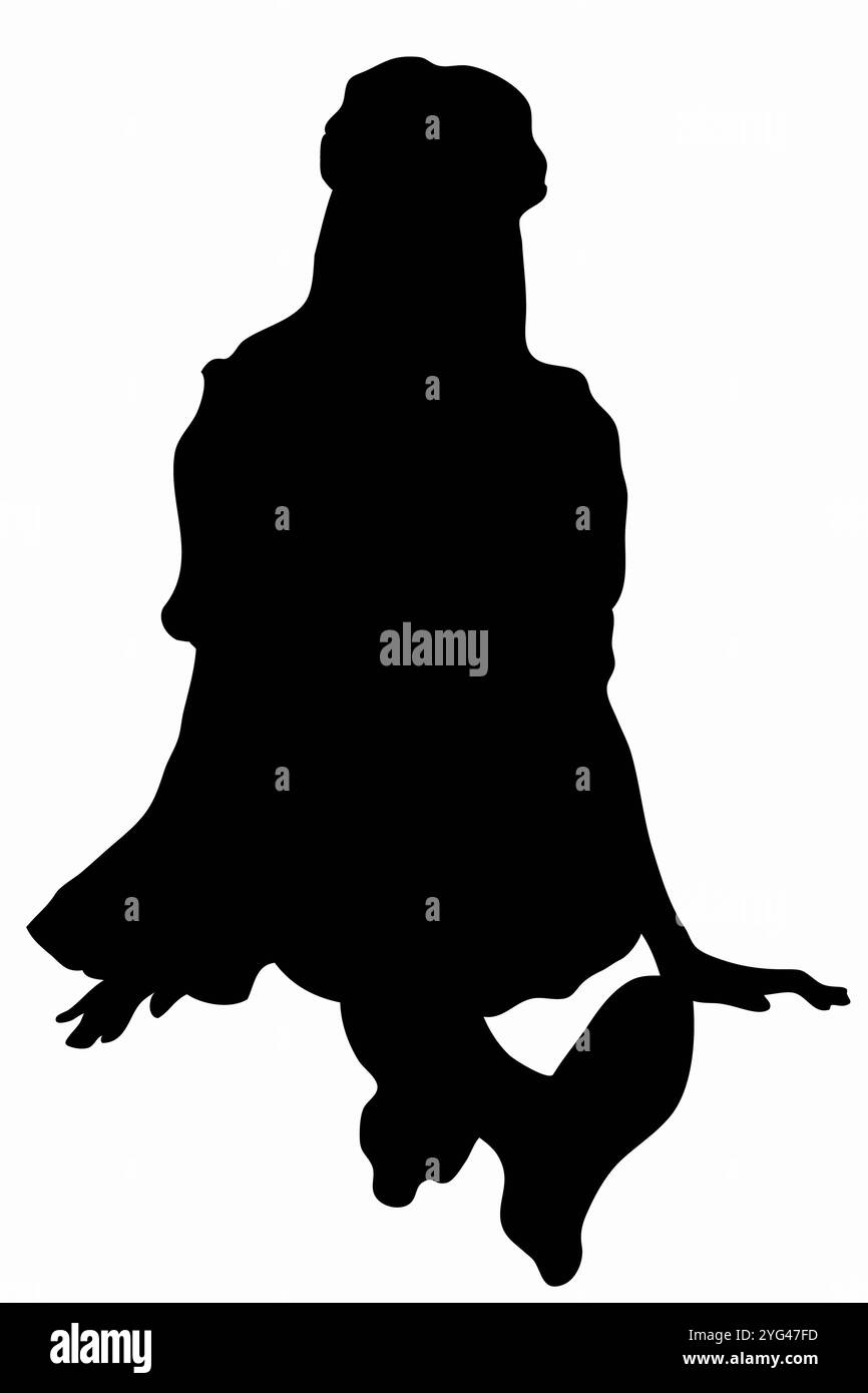 Silhouette des Zimmermädchens Stockfoto