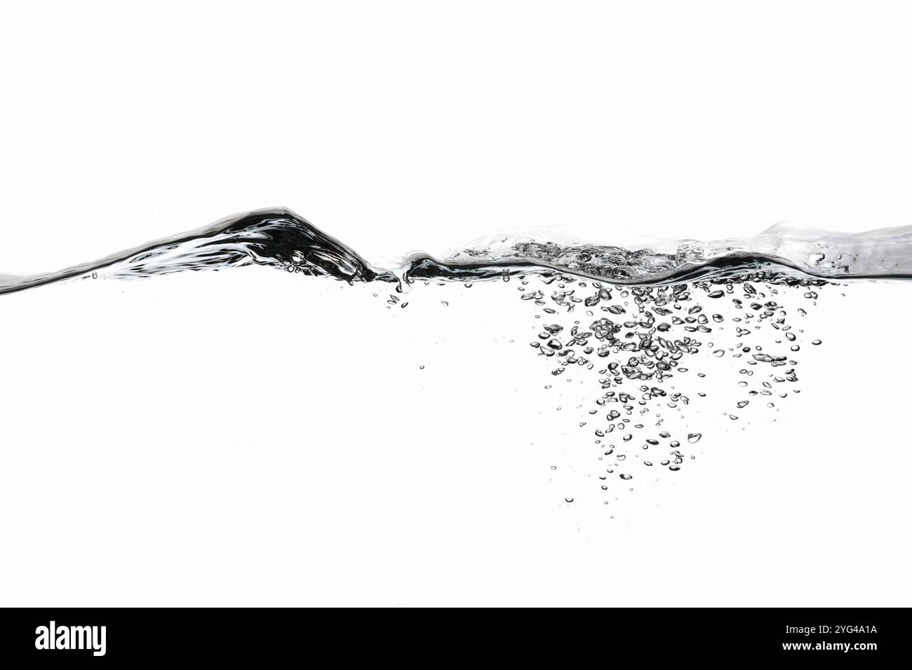 Luftblasen und Wasser Stockfoto