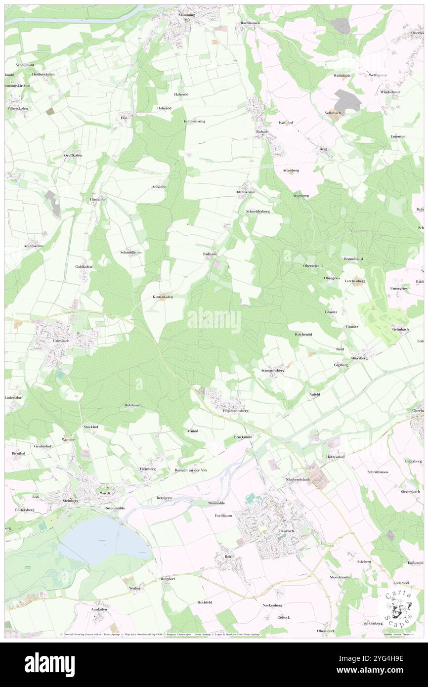 Englmannsberger Holz, DE, Deutschland, Bayern, N 48 36' 6''', N 12 36' 45''', Karte, Cartascapes Map 2024 veröffentlicht. Erkunden Sie Cartascapes, eine Karte, die die vielfältigen Landschaften, Kulturen und Ökosysteme der Erde enthüllt. Reisen Sie durch Zeit und Raum und entdecken Sie die Verflechtungen der Vergangenheit, Gegenwart und Zukunft unseres Planeten. Stockfoto