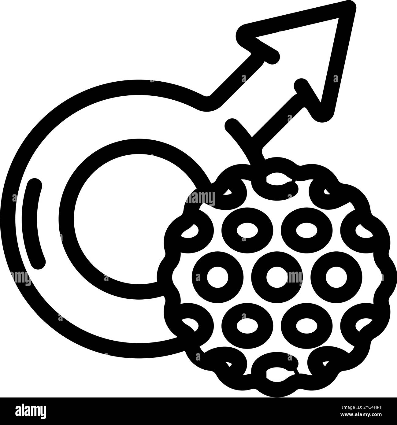 Sexuell übertragene Infektionen Linie Symbol Vektor Illustration Stock Vektor