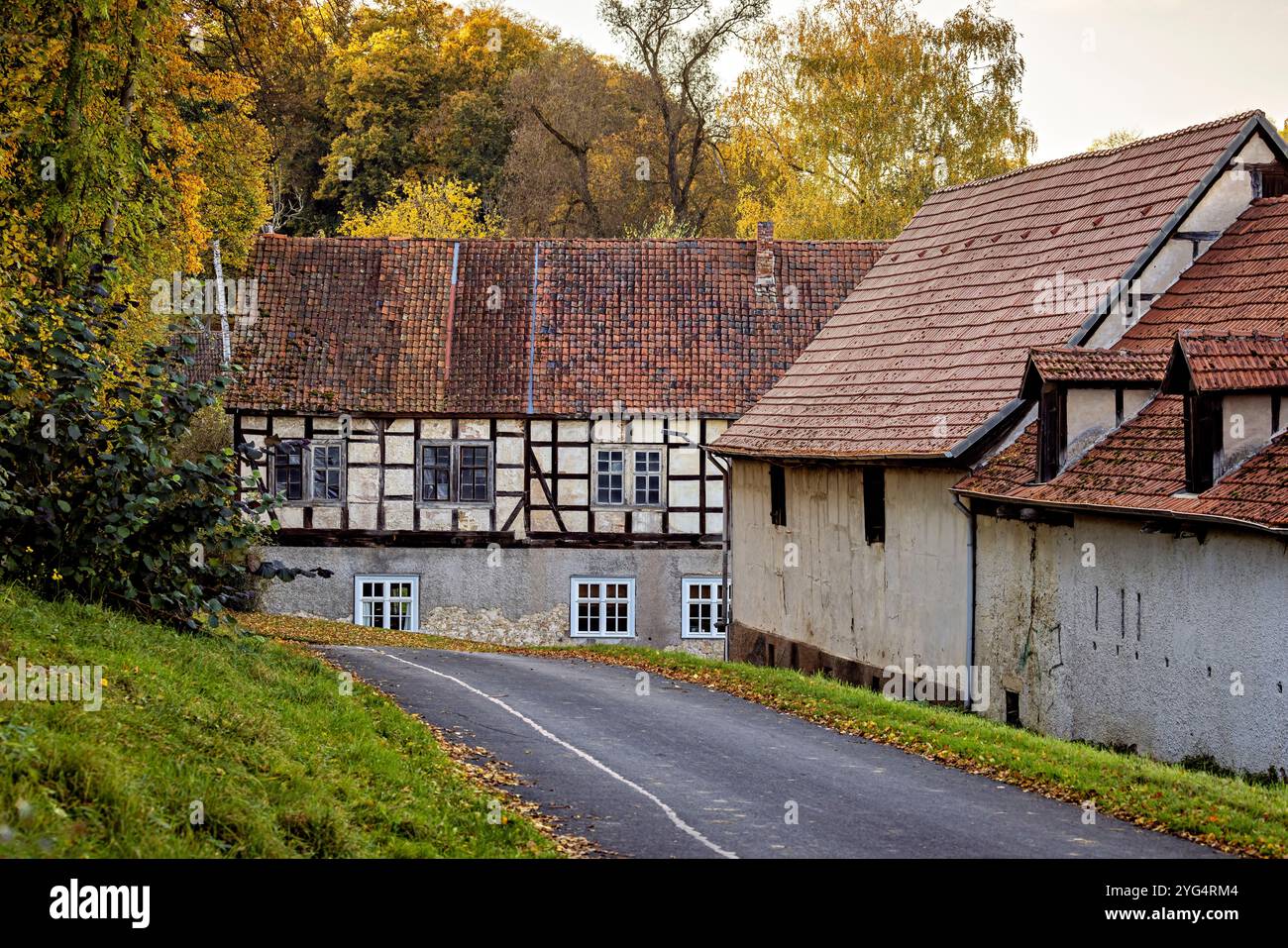 Die Abzweige des Schlosses Willershausen in hessen Stockfoto