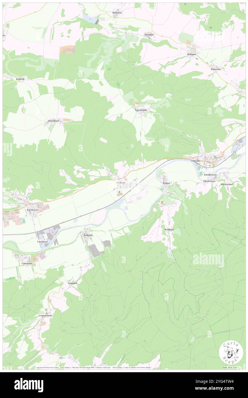 Etzelbach, DE, Deutschland, Thüringen, N 50 44' 7''', N 11 25' 57''', Karte, Cartascapes Map veröffentlicht 2024. Erkunden Sie Cartascapes, eine Karte, die die vielfältigen Landschaften, Kulturen und Ökosysteme der Erde enthüllt. Reisen Sie durch Zeit und Raum und entdecken Sie die Verflechtungen der Vergangenheit, Gegenwart und Zukunft unseres Planeten. Stockfoto