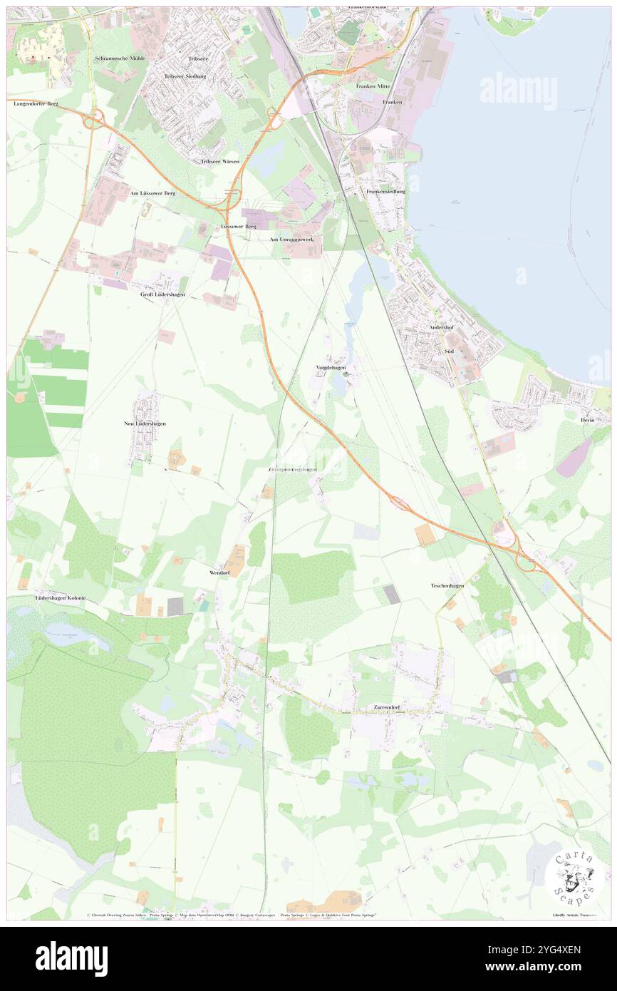 Wendorf, DE, Deutschland, Mecklenburg-Vorpommern, N 54 15' 19''', N 13 4' 36''', Karte, Cartascapes Map veröffentlicht 2024. Erkunden Sie Cartascapes, eine Karte, die die vielfältigen Landschaften, Kulturen und Ökosysteme der Erde enthüllt. Reisen Sie durch Zeit und Raum und entdecken Sie die Verflechtungen der Vergangenheit, Gegenwart und Zukunft unseres Planeten. Stockfoto