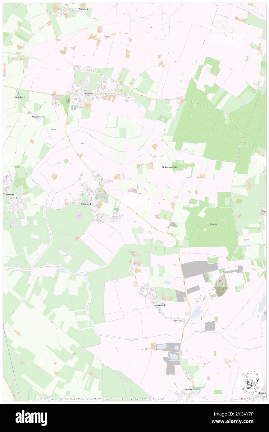 Bohmstedt, DE, Deutschland, Schleswig-Holstein, N 54 34' 59''', N 9 3' 0''', Karte, Cartascapes Map veröffentlicht 2024. Erkunden Sie Cartascapes, eine Karte, die die vielfältigen Landschaften, Kulturen und Ökosysteme der Erde enthüllt. Reisen Sie durch Zeit und Raum und entdecken Sie die Verflechtungen der Vergangenheit, Gegenwart und Zukunft unseres Planeten. Stockfoto