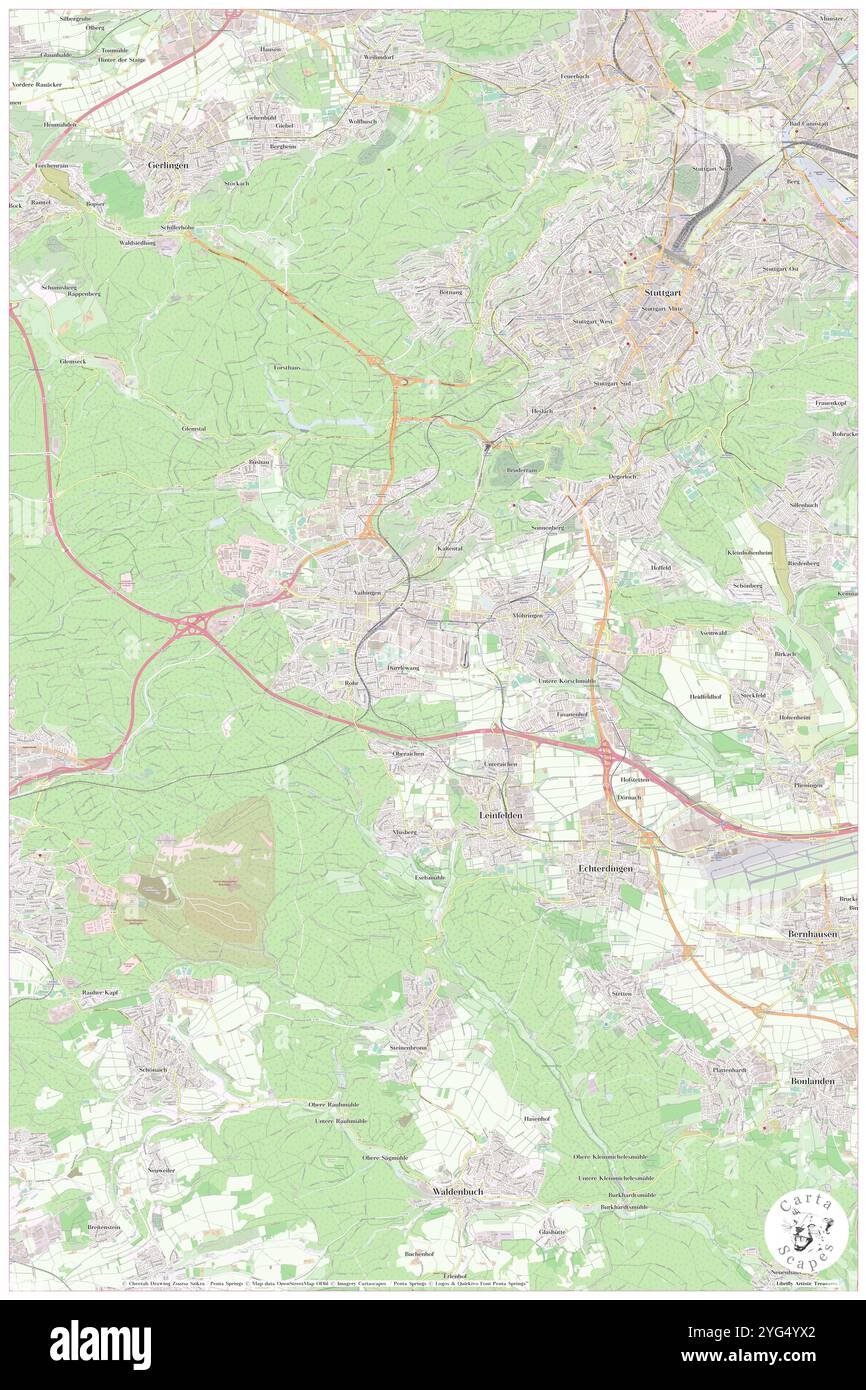 Wallgraben-Ost, Regierungsbezirk Stuttgart, DE, Deutschland, Baden-Württemberg, n 48 43' 23'', N 9 7' 38'', Karte, Cartascapes Map, veröffentlicht 2024. Erkunden Sie Cartascapes, eine Karte, die die vielfältigen Landschaften, Kulturen und Ökosysteme der Erde enthüllt. Reisen Sie durch Zeit und Raum und entdecken Sie die Verflechtungen der Vergangenheit, Gegenwart und Zukunft unseres Planeten. Stockfoto