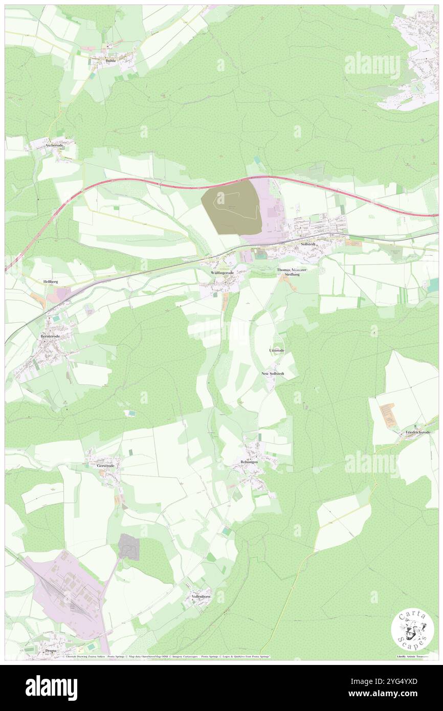 Sollstedt, Deutschland, Thüringen, N 51 24' 49''', N 10 31' 47''', Karte, Cartascapes Map veröffentlicht 2024. Erkunden Sie Cartascapes, eine Karte, die die vielfältigen Landschaften, Kulturen und Ökosysteme der Erde enthüllt. Reisen Sie durch Zeit und Raum und entdecken Sie die Verflechtungen der Vergangenheit, Gegenwart und Zukunft unseres Planeten. Stockfoto