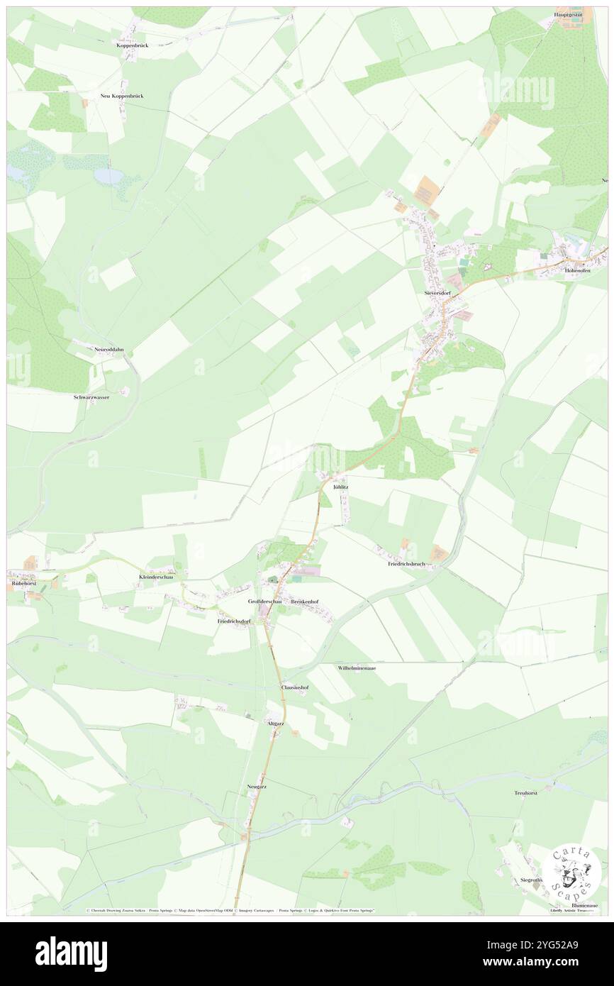 Raminsgut, Deutschland, Brandenburg, N 52 48' 14'', N 12 22' 24''', Karte, Cartascapes Map, veröffentlicht 2024. Erkunden Sie Cartascapes, eine Karte, die die vielfältigen Landschaften, Kulturen und Ökosysteme der Erde enthüllt. Reisen Sie durch Zeit und Raum und entdecken Sie die Verflechtungen der Vergangenheit, Gegenwart und Zukunft unseres Planeten. Stockfoto