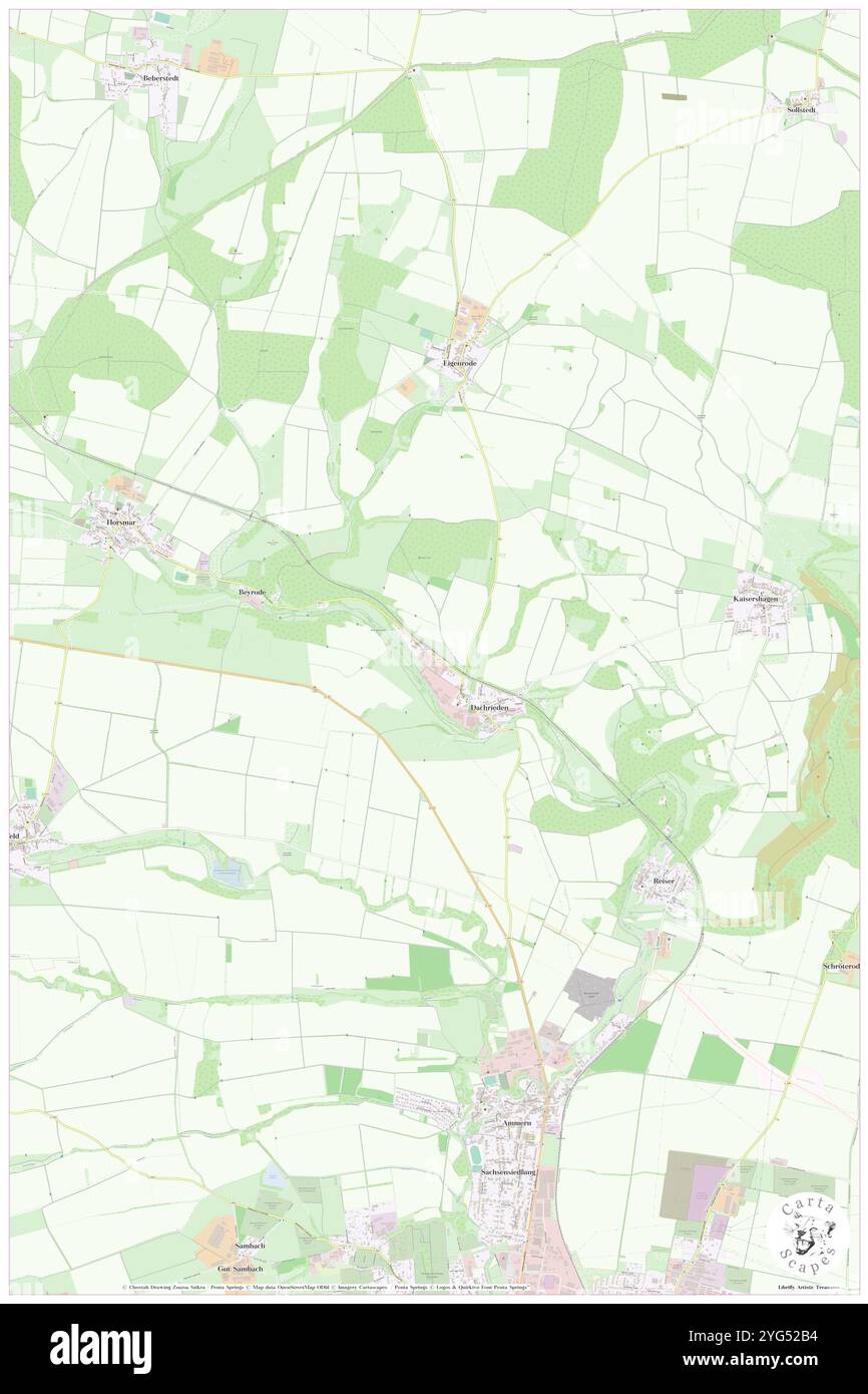 Dachrieden, DE, Deutschland, Thüringen, N 51 16' 9''', N 10 26' 35''', Karte, Cartascapes Map veröffentlicht 2024. Erkunden Sie Cartascapes, eine Karte, die die vielfältigen Landschaften, Kulturen und Ökosysteme der Erde enthüllt. Reisen Sie durch Zeit und Raum und entdecken Sie die Verflechtungen der Vergangenheit, Gegenwart und Zukunft unseres Planeten. Stockfoto