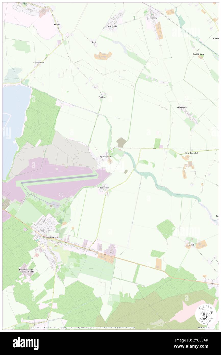 Fliessgraben, Deutschland, Brandenburg, N 52 37' 0'', N 14 16' 0''', Karte, Cartascapes Map, veröffentlicht 2024. Erkunden Sie Cartascapes, eine Karte, die die vielfältigen Landschaften, Kulturen und Ökosysteme der Erde enthüllt. Reisen Sie durch Zeit und Raum und entdecken Sie die Verflechtungen der Vergangenheit, Gegenwart und Zukunft unseres Planeten. Stockfoto