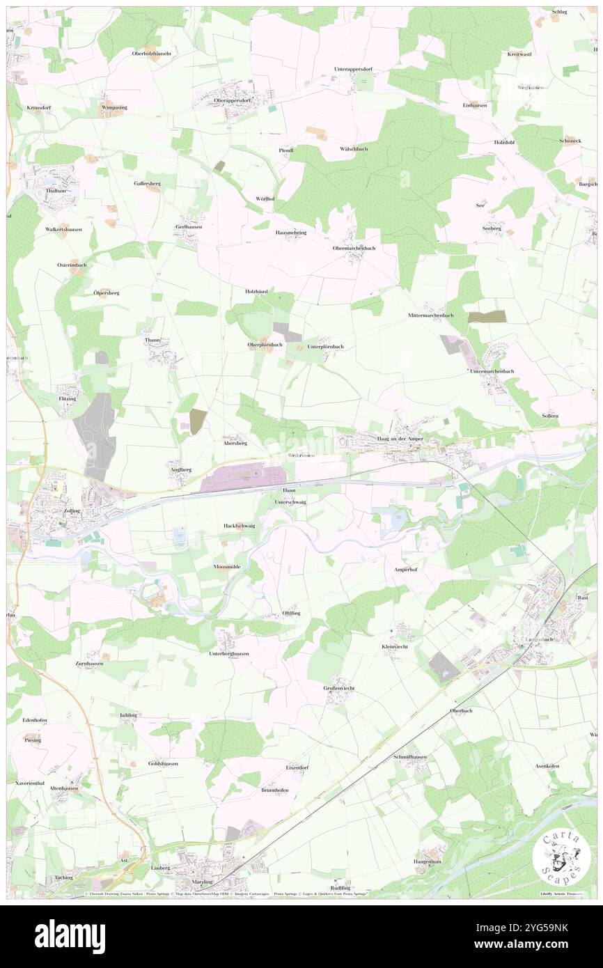 Weihrinnen, Oberbayern, DE, Deutschland, Bayern, n 48 27' 28'', N 11 48' 43'', Karte, Cartascapes Map, veröffentlicht 2024. Erkunden Sie Cartascapes, eine Karte, die die vielfältigen Landschaften, Kulturen und Ökosysteme der Erde enthüllt. Reisen Sie durch Zeit und Raum und entdecken Sie die Verflechtungen der Vergangenheit, Gegenwart und Zukunft unseres Planeten. Stockfoto