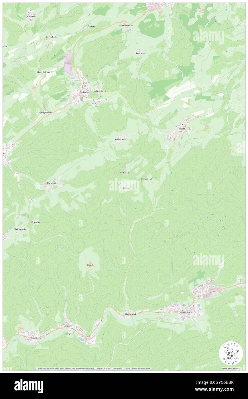 Hebbecke, Regierungsbezirk Arnsberg, DE, Deutschland, Nordrhein-Westfalen, n 51 9' 0''', N 8 8' 25''', Karte, Cartascapes Map, veröffentlicht 2024. Erkunden Sie Cartascapes, eine Karte, die die vielfältigen Landschaften, Kulturen und Ökosysteme der Erde enthüllt. Reisen Sie durch Zeit und Raum und entdecken Sie die Verflechtungen der Vergangenheit, Gegenwart und Zukunft unseres Planeten. Stockfoto