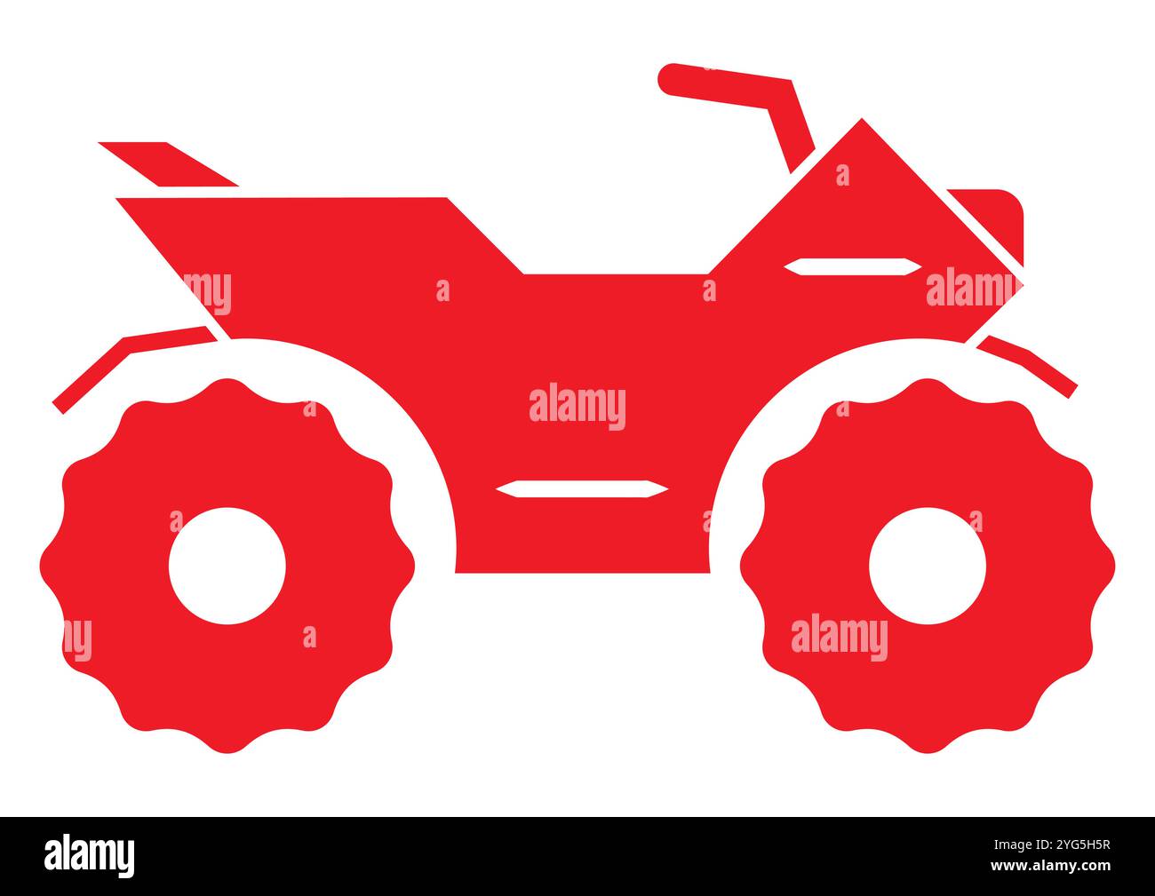 Quad-Symbol-Vektor abgewickelte Konstruktion isoliert auf weißem Hintergrund Stock Vektor