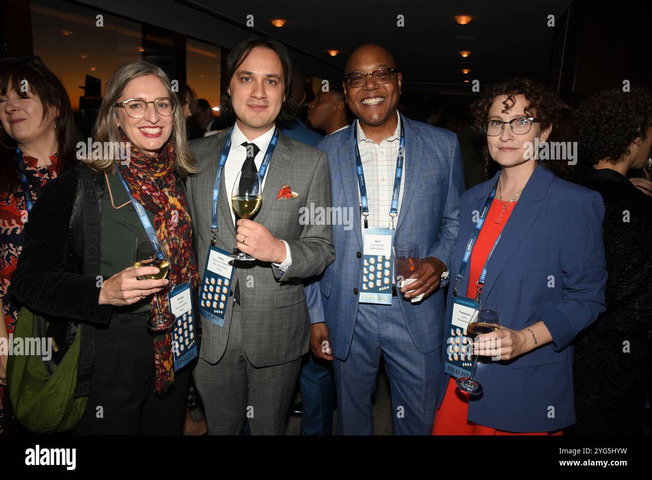 Krissy Clark, Peter Balonon-Rosen, Neal Scarbrough Francesca Levy während der Gerald Loeb Awards 2024, die von UCLA Anderson verliehen wurden, im Rainbow Room in New York City, New York, USA, am Donnerstag, 10. Oktober 2024. Quelle: Jennifer Graylock-Graylock.com Stockfoto