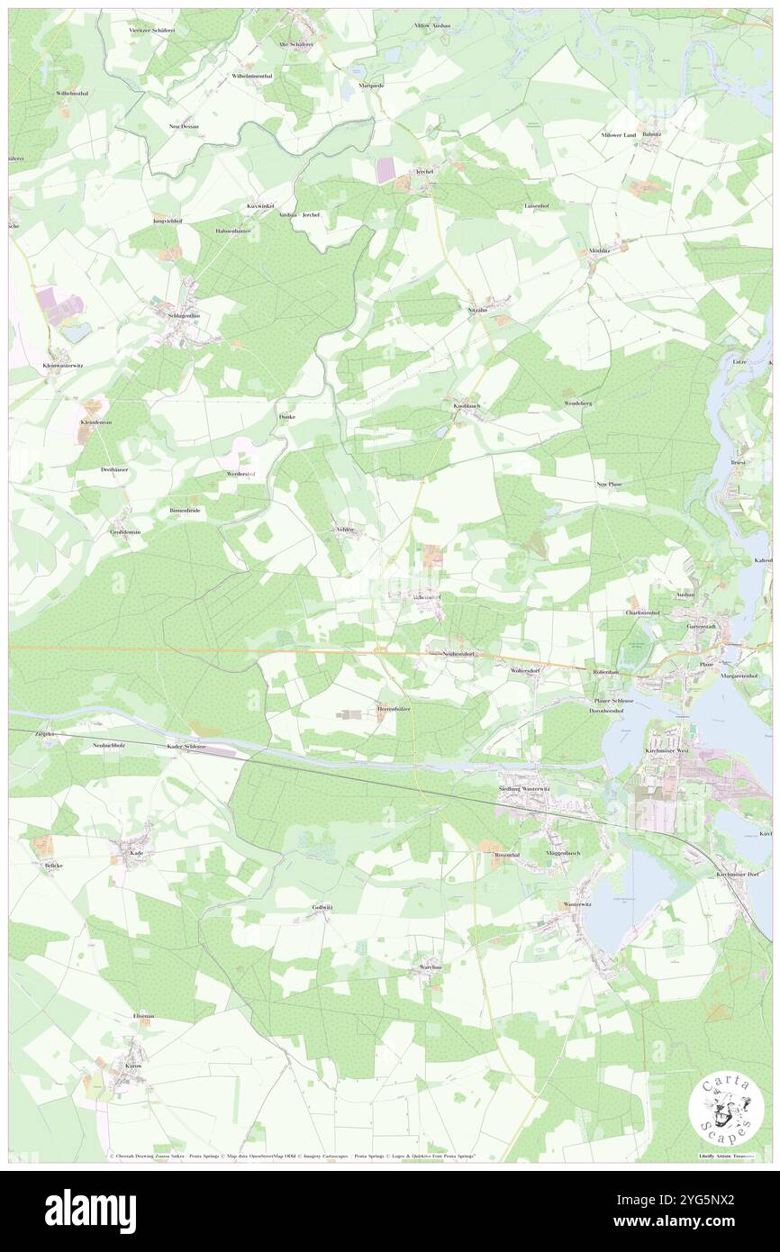 Bensdorf, Deutschland, Brandenburg, N 52 25' 0''', N 12 19' 59''', Karte, Cartascapes Map, veröffentlicht 2024. Erkunden Sie Cartascapes, eine Karte, die die vielfältigen Landschaften, Kulturen und Ökosysteme der Erde enthüllt. Reisen Sie durch Zeit und Raum und entdecken Sie die Verflechtungen der Vergangenheit, Gegenwart und Zukunft unseres Planeten. Stockfoto