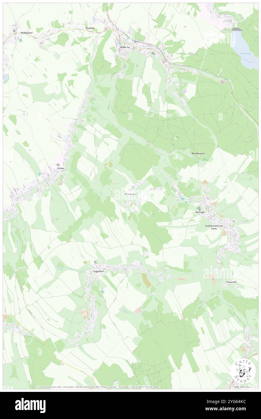 Wolfsgrund, Deutschland, Sachsen, N 50 46' 13'', N 13 24' 40''', Karte, Cartascapes Map, veröffentlicht 2024. Erkunden Sie Cartascapes, eine Karte, die die vielfältigen Landschaften, Kulturen und Ökosysteme der Erde enthüllt. Reisen Sie durch Zeit und Raum und entdecken Sie die Verflechtungen der Vergangenheit, Gegenwart und Zukunft unseres Planeten. Stockfoto