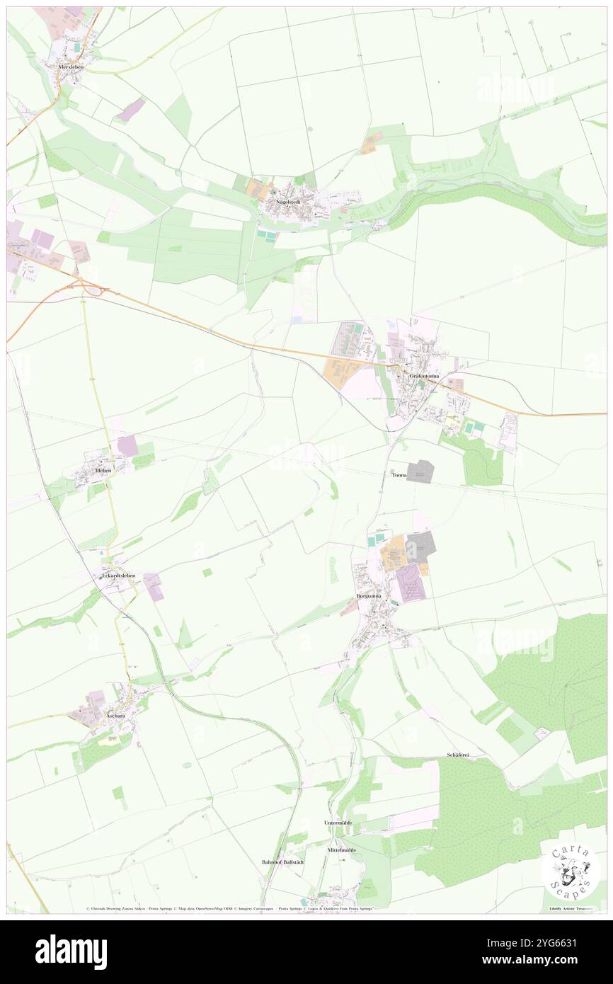 Ascharaerbach, DE, Deutschland, Thüringen, N 51 4' 56''', N 10 42' 44''', Karte, Karte, Karte veröffentlicht 2024. Erkunden Sie Cartascapes, eine Karte, die die vielfältigen Landschaften, Kulturen und Ökosysteme der Erde enthüllt. Reisen Sie durch Zeit und Raum und entdecken Sie die Verflechtungen der Vergangenheit, Gegenwart und Zukunft unseres Planeten. Stockfoto