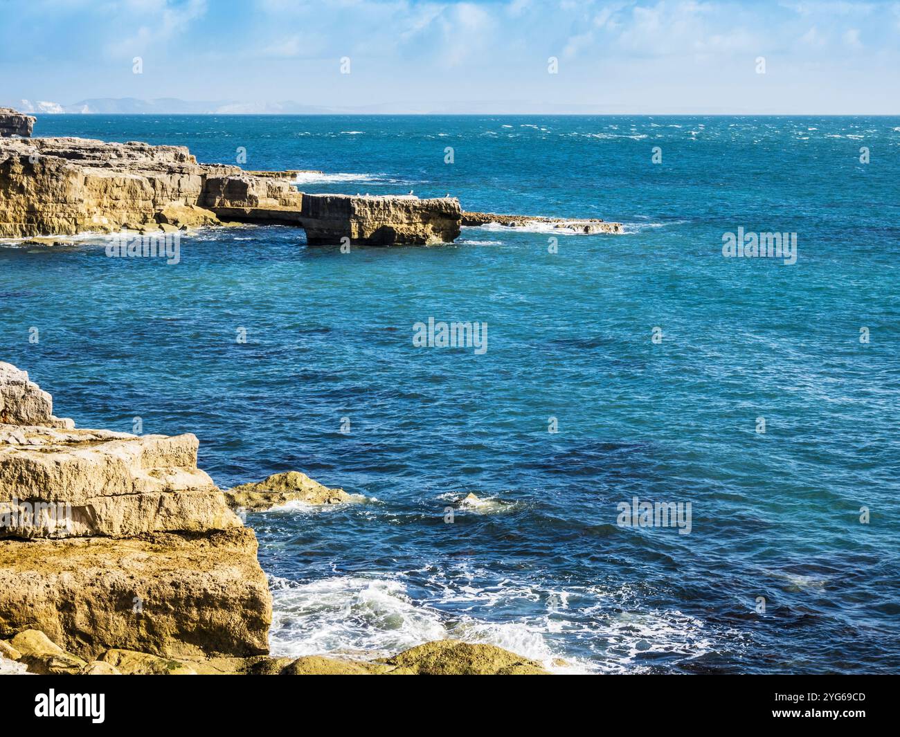 Die Isle of Portland an der Jurassic Coast in Dorset. Stockfoto