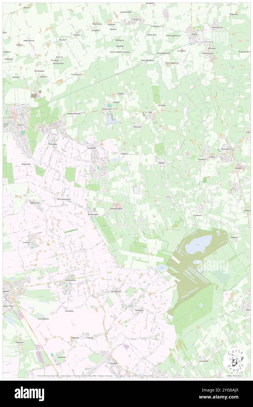 Grossheide, DE, Deutschland, Niedersachsen, N 53 34' 29'', N 7 22' 35''', Karte, Cartascapes Map, veröffentlicht 2024. Erkunden Sie Cartascapes, eine Karte, die die vielfältigen Landschaften, Kulturen und Ökosysteme der Erde enthüllt. Reisen Sie durch Zeit und Raum und entdecken Sie die Verflechtungen der Vergangenheit, Gegenwart und Zukunft unseres Planeten. Stockfoto