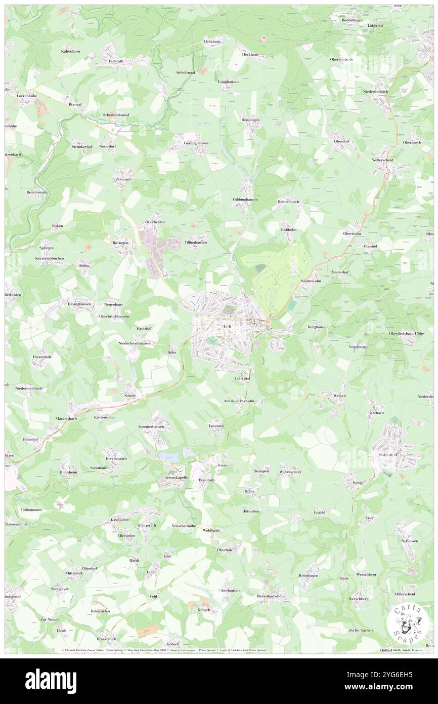 Much, Regierungsbezirk Köln, Deutschland, Nordrhein-Westfalen, n 50 54' 13'', N 7 24' 11'', Karte, Cartascapes Map, veröffentlicht 2024. Erkunden Sie Cartascapes, eine Karte, die die vielfältigen Landschaften, Kulturen und Ökosysteme der Erde enthüllt. Reisen Sie durch Zeit und Raum und entdecken Sie die Verflechtungen der Vergangenheit, Gegenwart und Zukunft unseres Planeten. Stockfoto