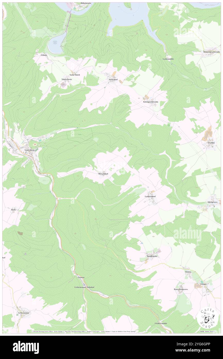 Buchenhuegel, DE, Deutschland, Thüringen, N 50 33' 30''', N 11 29' 39''', Karte, Kartenausgabe 2024. Erkunden Sie Cartascapes, eine Karte, die die vielfältigen Landschaften, Kulturen und Ökosysteme der Erde enthüllt. Reisen Sie durch Zeit und Raum und entdecken Sie die Verflechtungen der Vergangenheit, Gegenwart und Zukunft unseres Planeten. Stockfoto