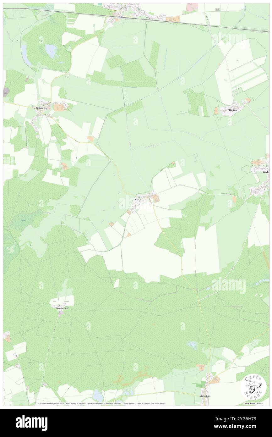 Muetzlitz, DE, Deutschland, Brandenburg, N 52 33' 30''', N 12 30' 39''', Karte, Cartascapes Map, veröffentlicht 2024. Erkunden Sie Cartascapes, eine Karte, die die vielfältigen Landschaften, Kulturen und Ökosysteme der Erde enthüllt. Reisen Sie durch Zeit und Raum und entdecken Sie die Verflechtungen der Vergangenheit, Gegenwart und Zukunft unseres Planeten. Stockfoto