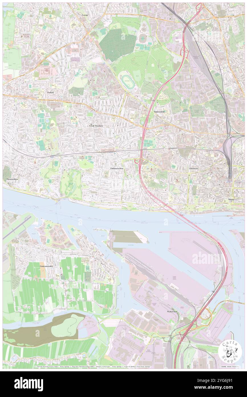 Othmarschen, Deutschland, Hamburg, N 53 33' 6'', N 9 53' 10''', Karte, Cartascapes Map, veröffentlicht 2024. Erkunden Sie Cartascapes, eine Karte, die die vielfältigen Landschaften, Kulturen und Ökosysteme der Erde enthüllt. Reisen Sie durch Zeit und Raum und entdecken Sie die Verflechtungen der Vergangenheit, Gegenwart und Zukunft unseres Planeten. Stockfoto