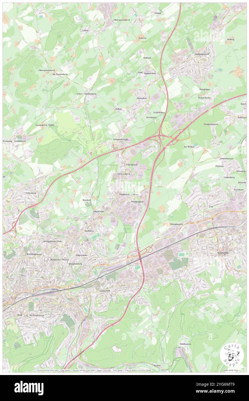 Naechstebreck, Bezirk Düsseldorf, DE, Deutschland, Nordrhein-Westfalen, n 51 18' 3'', N 7 15' 6''', Karte, Cartascapes Map, veröffentlicht 2024. Erkunden Sie Cartascapes, eine Karte, die die vielfältigen Landschaften, Kulturen und Ökosysteme der Erde enthüllt. Reisen Sie durch Zeit und Raum und entdecken Sie die Verflechtungen der Vergangenheit, Gegenwart und Zukunft unseres Planeten. Stockfoto