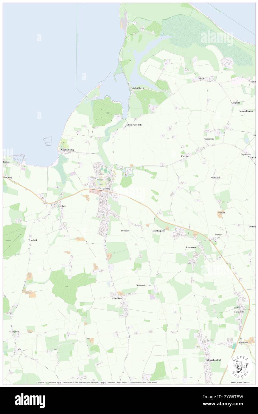 Gelting, Deutschland, Schleswig-Holstein, N 54 45' 0'', N 9 54' 0''', Karte, Cartascapes Map, veröffentlicht 2024. Erkunden Sie Cartascapes, eine Karte, die die vielfältigen Landschaften, Kulturen und Ökosysteme der Erde enthüllt. Reisen Sie durch Zeit und Raum und entdecken Sie die Verflechtungen der Vergangenheit, Gegenwart und Zukunft unseres Planeten. Stockfoto