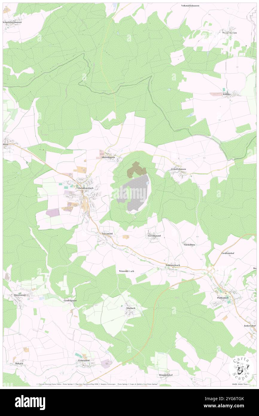 Zeilberg, Regierungsbezirk Unterfranken, DE, Deutschland, Bayern, n 50 11' 44''', N 10 40' 41''', Karte, Cartascapes Map, veröffentlicht 2024. Erkunden Sie Cartascapes, eine Karte, die die vielfältigen Landschaften, Kulturen und Ökosysteme der Erde enthüllt. Reisen Sie durch Zeit und Raum und entdecken Sie die Verflechtungen der Vergangenheit, Gegenwart und Zukunft unseres Planeten. Stockfoto