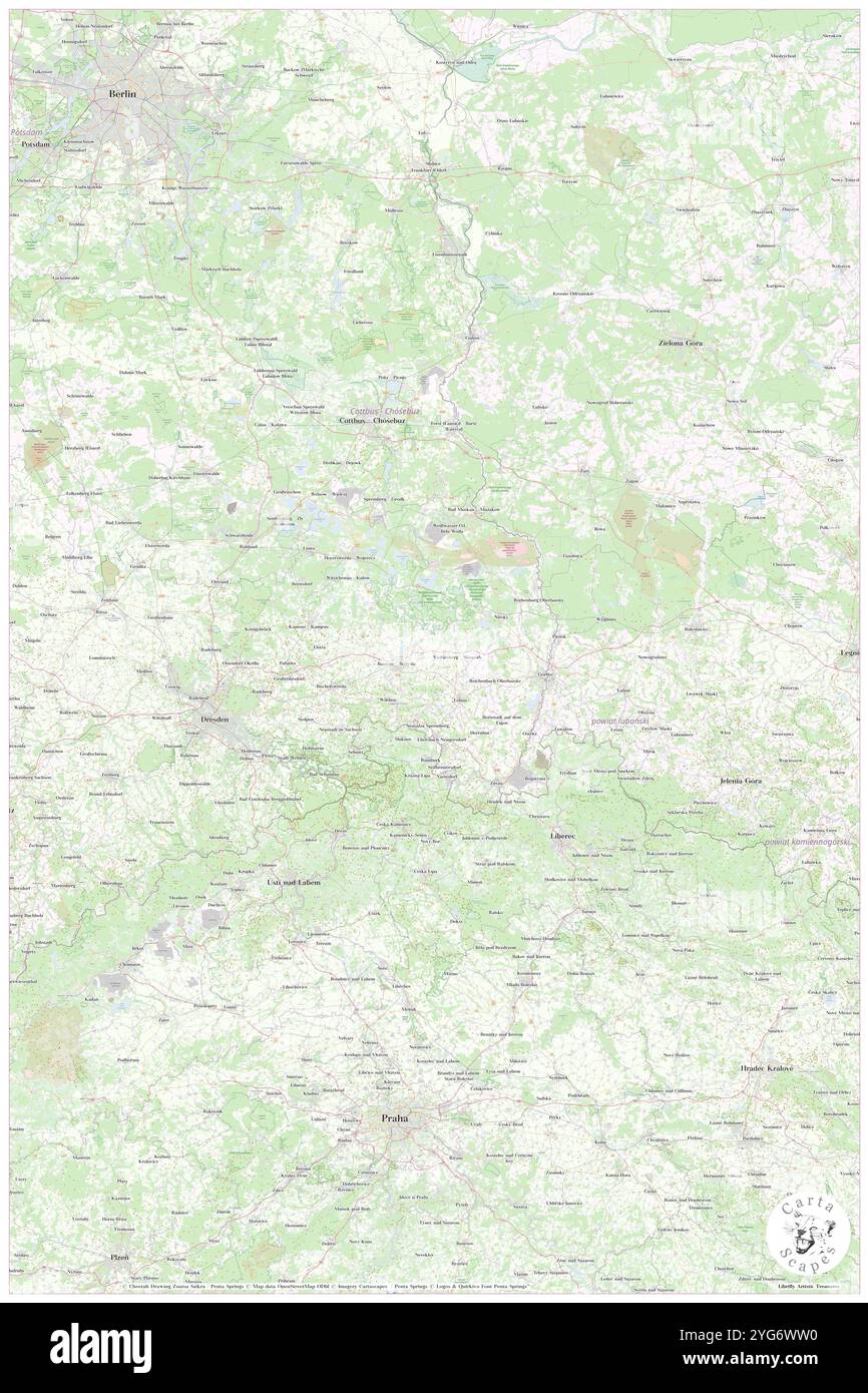 Oberlausitz, DE, Deutschland, Sachsen, N 51 10' 0''', N 14 19' 59''', Karte, Cartascapes Map veröffentlicht 2024. Erkunden Sie Cartascapes, eine Karte, die die vielfältigen Landschaften, Kulturen und Ökosysteme der Erde enthüllt. Reisen Sie durch Zeit und Raum und entdecken Sie die Verflechtungen der Vergangenheit, Gegenwart und Zukunft unseres Planeten. Stockfoto