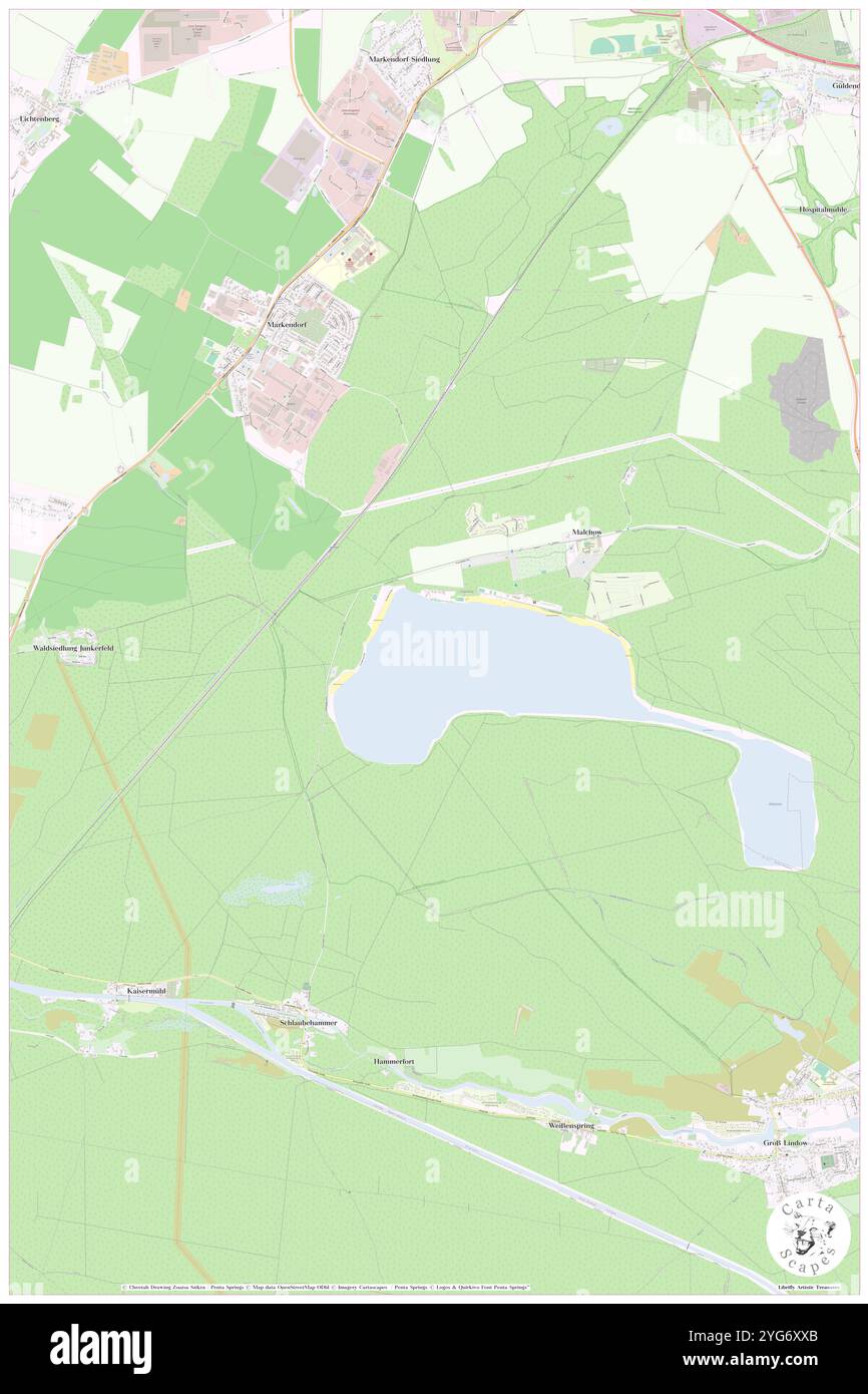 Helenensee, DE, Deutschland, Brandenburg, N 52 16' 18''', N 14 29' 28''', Karte, Cartascapes Map, veröffentlicht 2024. Erkunden Sie Cartascapes, eine Karte, die die vielfältigen Landschaften, Kulturen und Ökosysteme der Erde enthüllt. Reisen Sie durch Zeit und Raum und entdecken Sie die Verflechtungen der Vergangenheit, Gegenwart und Zukunft unseres Planeten. Stockfoto