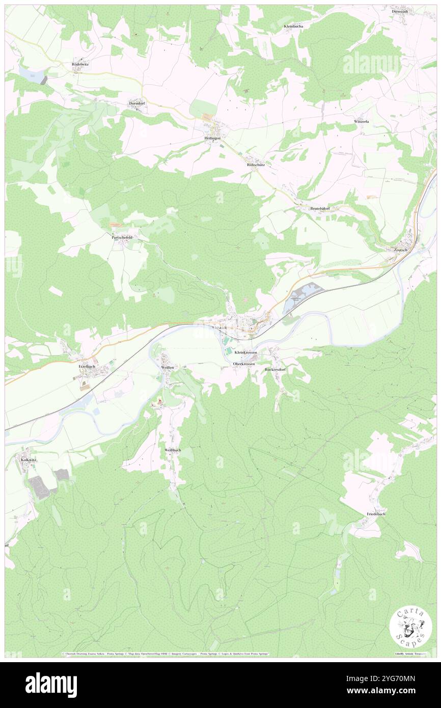 Uhlstaedt, Deutschland, Thüringen, N 50 44' 29''', N 11 27' 45''', Karte, Cartascapes Map, veröffentlicht 2024. Erkunden Sie Cartascapes, eine Karte, die die vielfältigen Landschaften, Kulturen und Ökosysteme der Erde enthüllt. Reisen Sie durch Zeit und Raum und entdecken Sie die Verflechtungen der Vergangenheit, Gegenwart und Zukunft unseres Planeten. Stockfoto