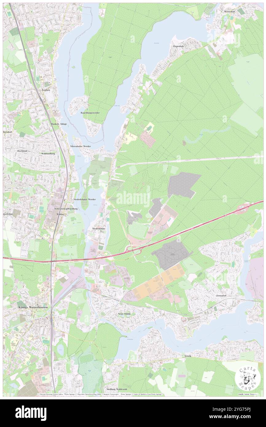 Niederlehme, Deutschland, Brandenburg, N 52 18' 7''', N 13 39' 9''', Karte, Cartascapes Map, veröffentlicht 2024. Erkunden Sie Cartascapes, eine Karte, die die vielfältigen Landschaften, Kulturen und Ökosysteme der Erde enthüllt. Reisen Sie durch Zeit und Raum und entdecken Sie die Verflechtungen der Vergangenheit, Gegenwart und Zukunft unseres Planeten. Stockfoto