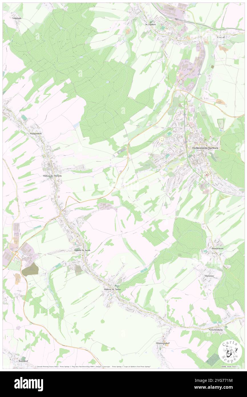 Funkenburg, DE, Deutschland, Sachsen, N 50 44' 44''', N 12 36' 1''', Karte, Cartascapes Map veröffentlicht 2024. Erkunden Sie Cartascapes, eine Karte, die die vielfältigen Landschaften, Kulturen und Ökosysteme der Erde enthüllt. Reisen Sie durch Zeit und Raum und entdecken Sie die Verflechtungen der Vergangenheit, Gegenwart und Zukunft unseres Planeten. Stockfoto