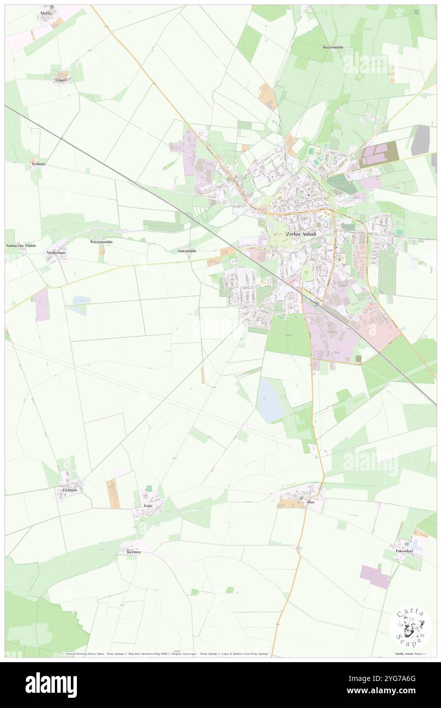 Steglitzer Mark, DE, Deutschland, Sachsen-Anhalt, N 51 57' 0''', N 12 4' 0''', Karte, Cartascapes Map, veröffentlicht 2024. Erkunden Sie Cartascapes, eine Karte, die die vielfältigen Landschaften, Kulturen und Ökosysteme der Erde enthüllt. Reisen Sie durch Zeit und Raum und entdecken Sie die Verflechtungen der Vergangenheit, Gegenwart und Zukunft unseres Planeten. Stockfoto