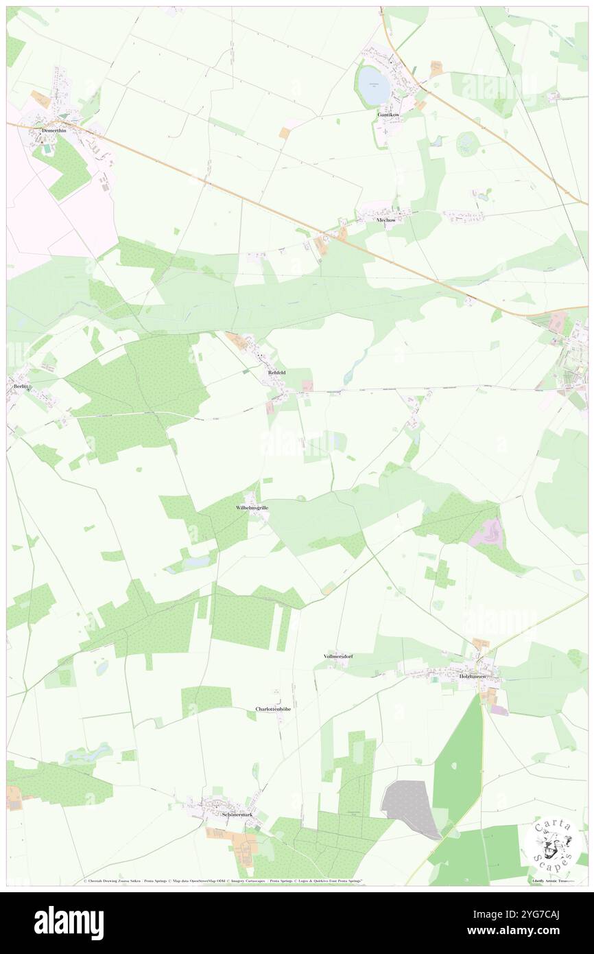 Rehfeld, Deutschland, Brandenburg, N 52 57' 0''', N 12 19' 36''', Karte, Cartascapes Map, veröffentlicht 2024. Erkunden Sie Cartascapes, eine Karte, die die vielfältigen Landschaften, Kulturen und Ökosysteme der Erde enthüllt. Reisen Sie durch Zeit und Raum und entdecken Sie die Verflechtungen der Vergangenheit, Gegenwart und Zukunft unseres Planeten. Stockfoto