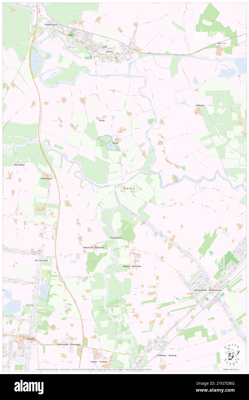 Roggenberg, DE, Deutschland, Niedersachsen, N 53 10' 38''', N 7 40' 34''', Karte, Karte, Kartenbild veröffentlicht 2024. Erkunden Sie Cartascapes, eine Karte, die die vielfältigen Landschaften, Kulturen und Ökosysteme der Erde enthüllt. Reisen Sie durch Zeit und Raum und entdecken Sie die Verflechtungen der Vergangenheit, Gegenwart und Zukunft unseres Planeten. Stockfoto