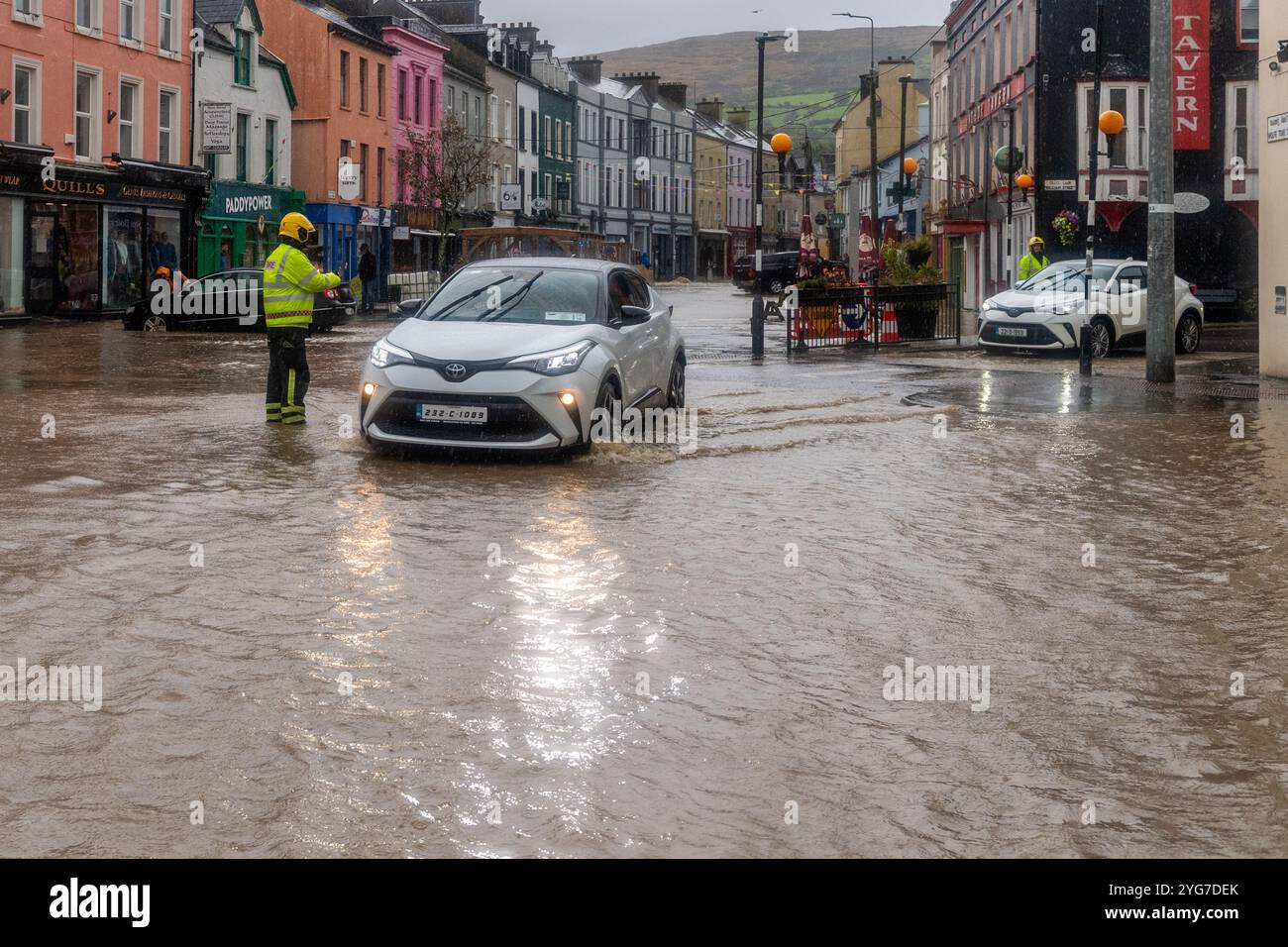 Überschwemmungen in Bantry, West Cork, Irland. Stockfoto