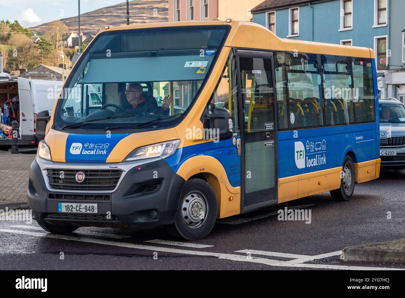 Transport für Irland Local Link Bus in Bantry, West Cork, Irland. Stockfoto