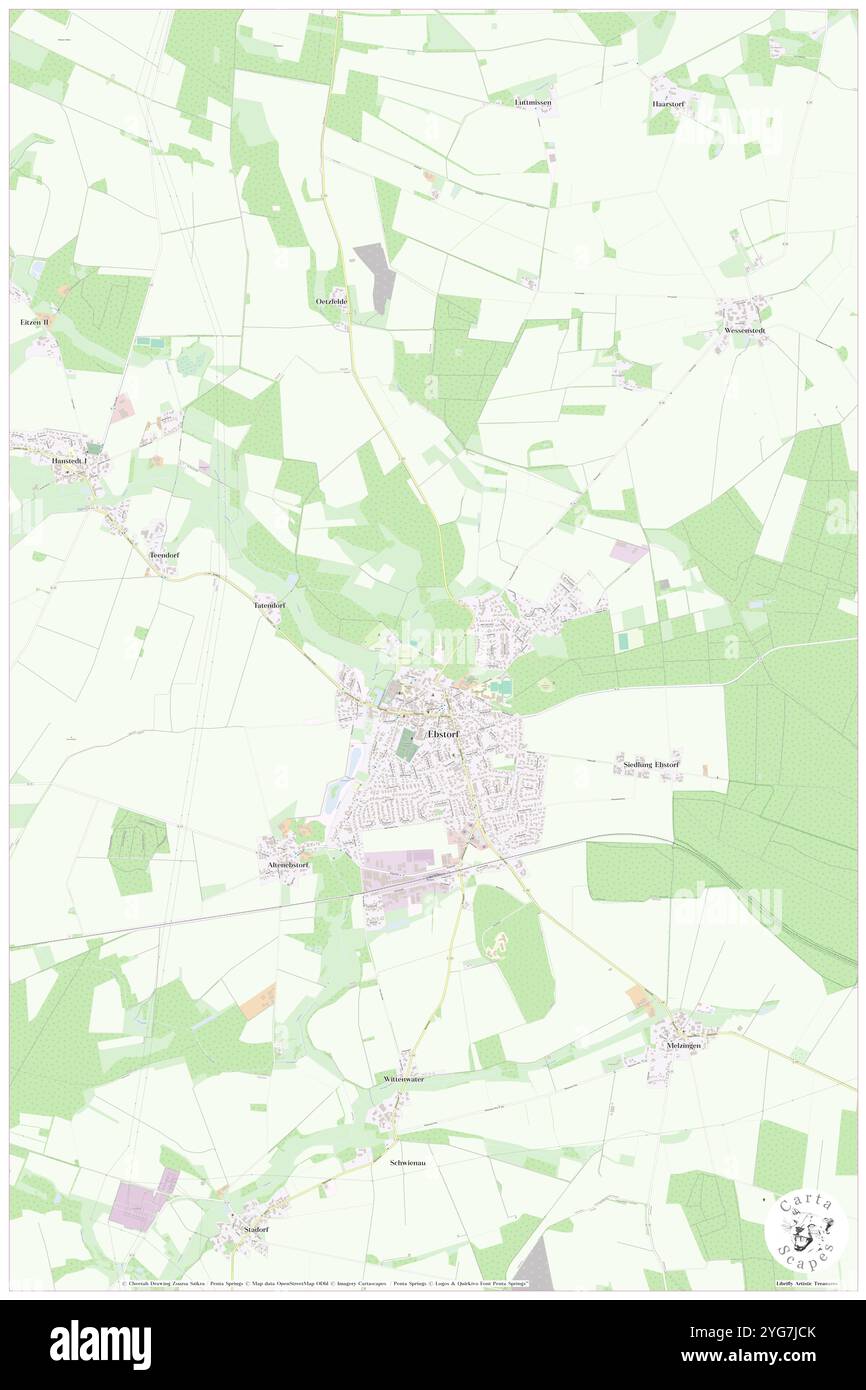 Schlingbach, DE, Deutschland, Niedersachsen, N 53 1' 59''', N 10 25' 0''', Karte, Cartascapes Map veröffentlicht 2024. Erkunden Sie Cartascapes, eine Karte, die die vielfältigen Landschaften, Kulturen und Ökosysteme der Erde enthüllt. Reisen Sie durch Zeit und Raum und entdecken Sie die Verflechtungen der Vergangenheit, Gegenwart und Zukunft unseres Planeten. Stockfoto