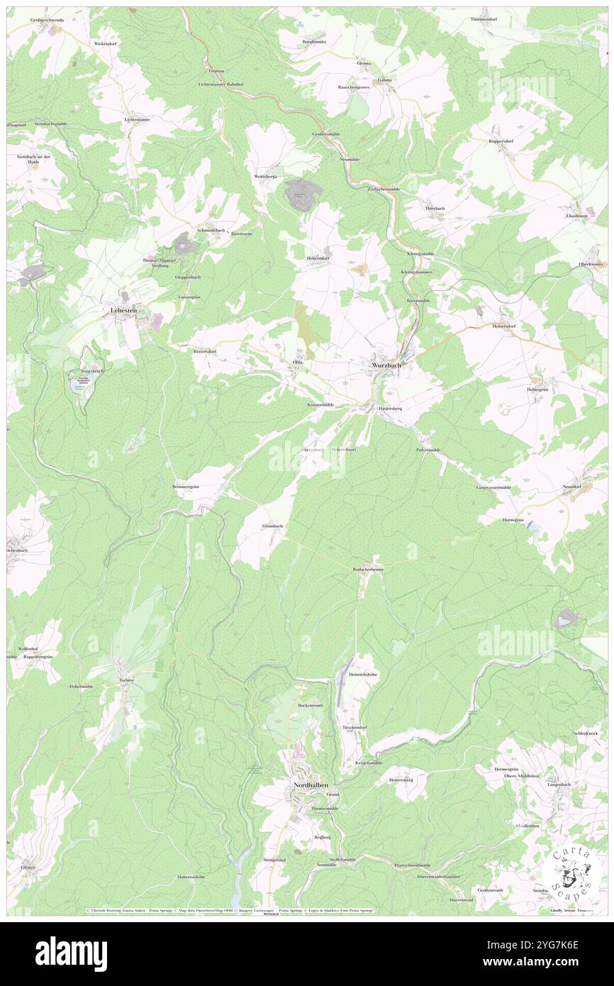 Düsseldorf, Deutschland, Thüringen, N 50 26' 43''', N 11 30' 45''', Karte, Karte, Karte veröffentlicht 2024. Erkunden Sie Cartascapes, eine Karte, die die vielfältigen Landschaften, Kulturen und Ökosysteme der Erde enthüllt. Reisen Sie durch Zeit und Raum und entdecken Sie die Verflechtungen der Vergangenheit, Gegenwart und Zukunft unseres Planeten. Stockfoto